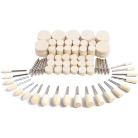 80 PCS Polishing Buffing Wheel for Polishing Kit, Metal Polishing Kit, Wool Felt Polishing Kit with 1/8" Shank for Grinding and Polishing of Metal, Jade, Glass, Jewelry Polishing