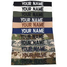 ACU Multicam OCP Black ABU OD Green Desert, Custom Name Tape (with Fastener, Black)