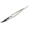 ESD Plastic Tip Curved Tweezers for Soldering Repair Work Interchangeable
