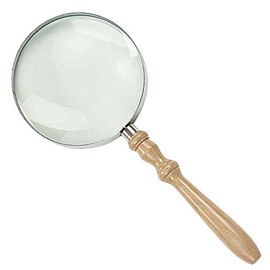Pinpoint Jumbo Magnifier | 6" (15.2 cm) Diameter, 2XPower | 14" (35.6 cm) Overall with Elegant Wood Handle | Perfect for Reading & Decorative Needs