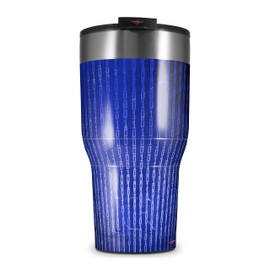 WraptorSkinz Skin Wrap compatible with 2017 and newer RTIC Tumblers 30oz Binary Rain Blue (TUMBLER NOT INCLUDED)