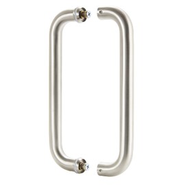 BRINKS Commercial - 12" 'C' Style Pull Door Handle, Satin Chrome Finish - Rust and Corrosion Resistant Door Handle