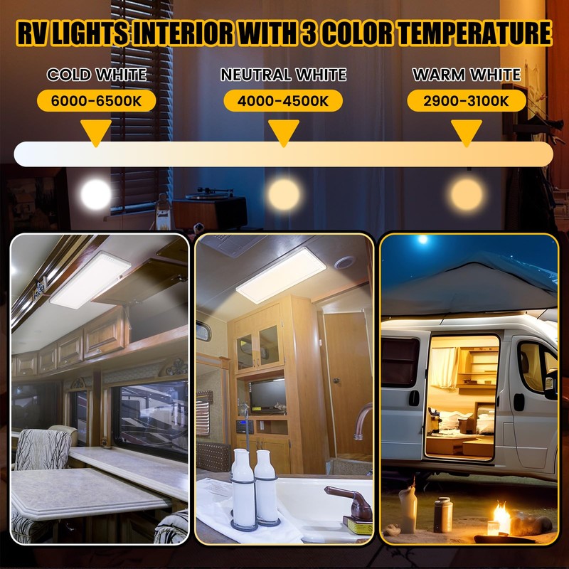 Wovnet 4 Pack RV Ceiling Lights Interior 16.7 x 6.6