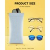 CO-Z 3 Pack Sunglasses Case, Squeeze Top Glasses Case with