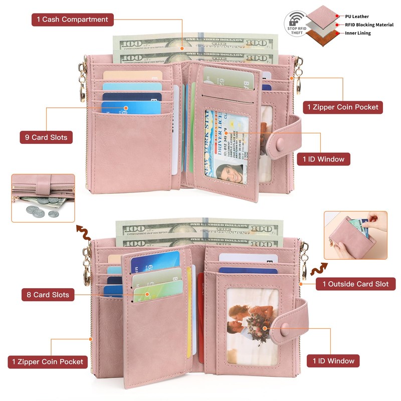 FALAN MULE Women's Small Purse with RFID Blocker, Small Purse