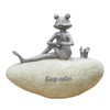 Country Living Frog on Stone Garden Ornament Statue Figurine -