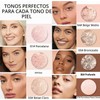Base de maquillaje en polvo horneado, correctora y con control