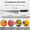 Chef's Knives 8 Inch,VG-10 Core with Damascus Stainless Steel Cladding,Professional