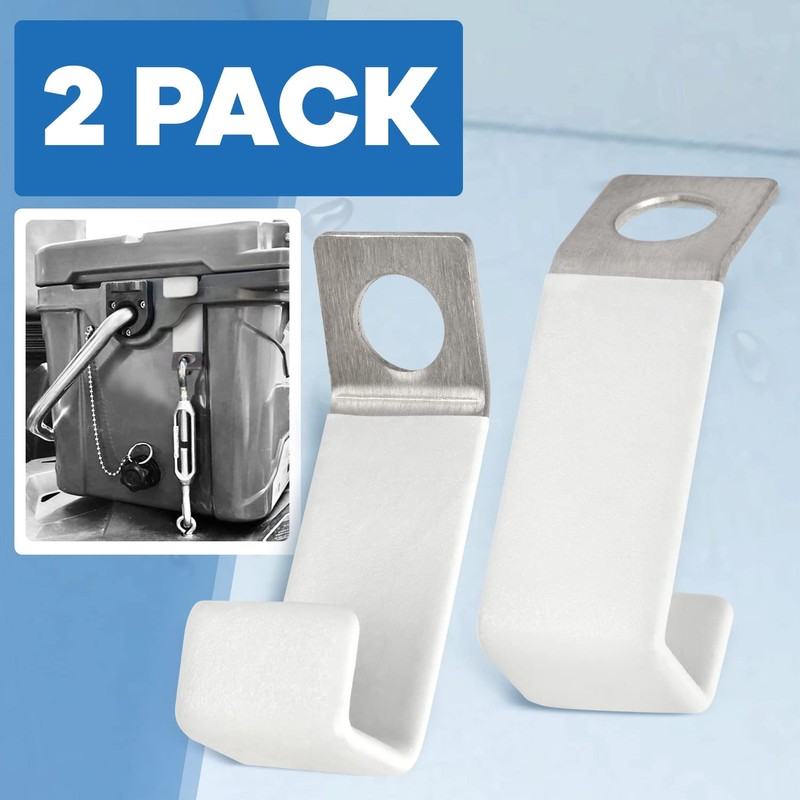 IMPRESA [2 Pack] White Cooler Lock Bracket for Yeti and