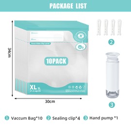 CABIBOX 3D Printer Filament Storage Bags Vacuum Kit, Thicken 10Pcs Filament Vacuum Bags with Hand Pump/Clips, Filament Bags Storage Spool Sealing for Keeping Filament Dry