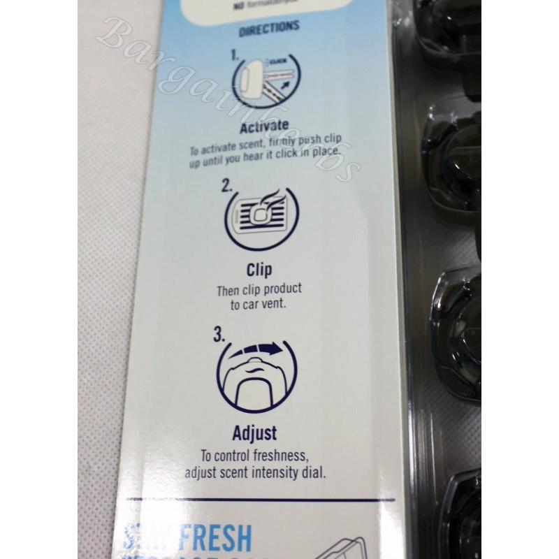Febreze Car Vent Clips Air Freshener "Assorted" 5-Pack Bonus Case