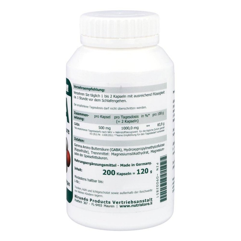 GABA 500 mg Vegetarian Capsules Pack of 200
