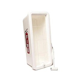 CATO 12001-H White Plastic Chief Fire Extinguisher Cabinet for 20 lb. Extinguisher, with Hammer and Cylinder Lock