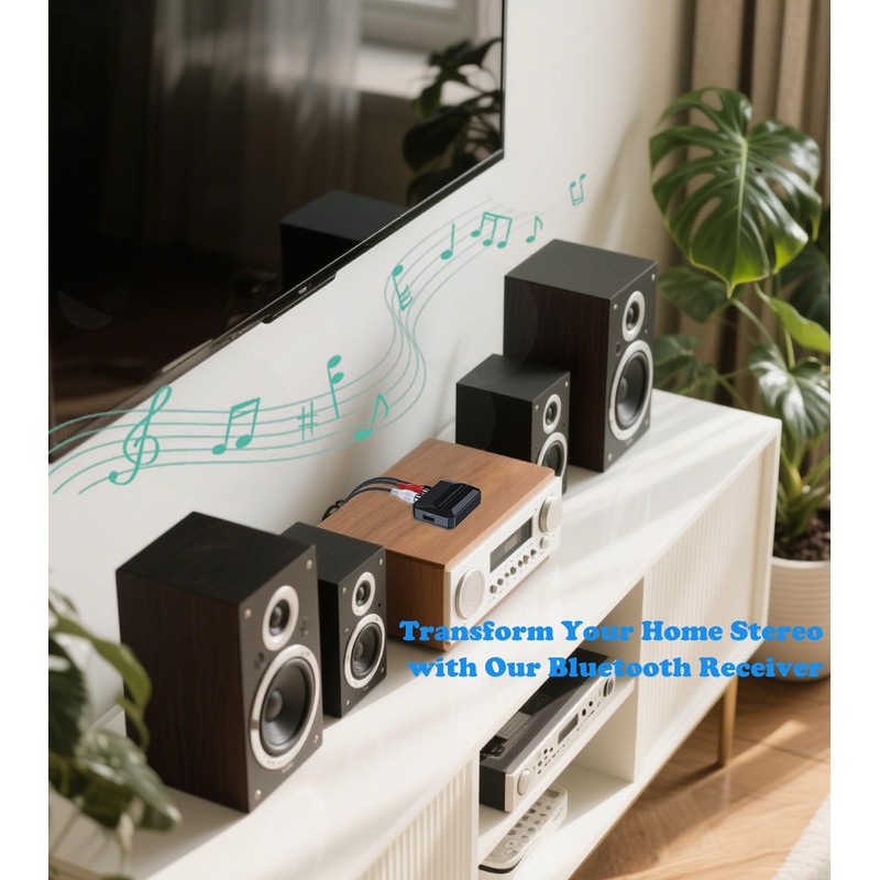 KAIY Bluetooth Receiver for Home Stereo, Bluetooth to RCA Adapter