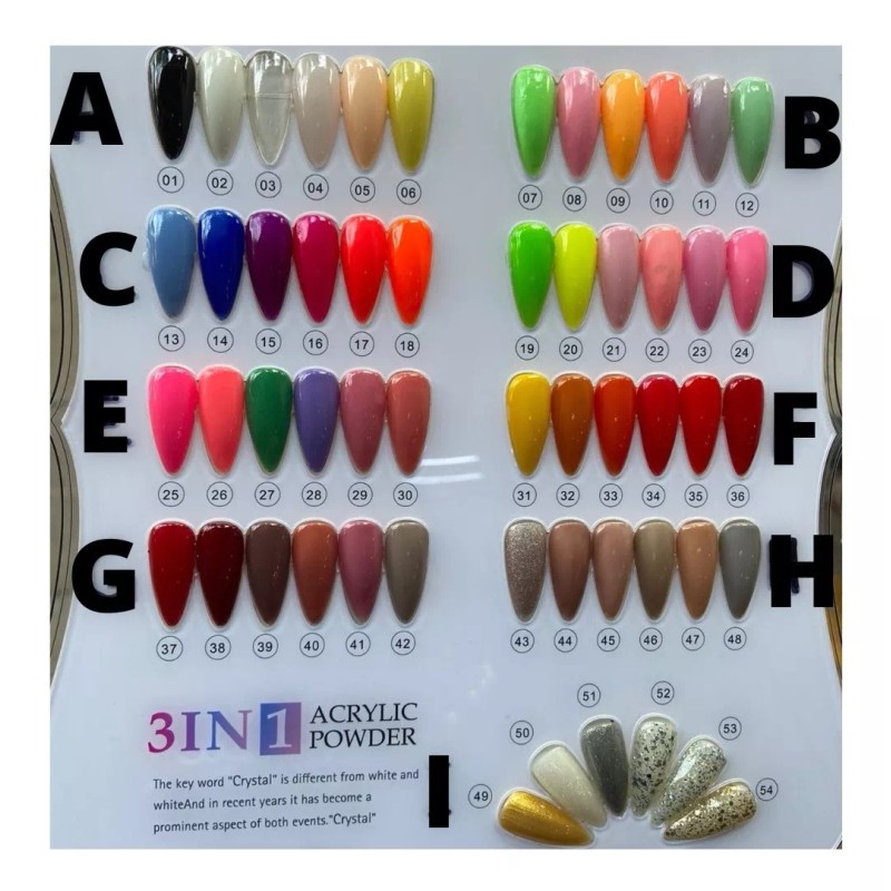 Yuan Quan Acrílico De Color Para Uñas Gama 6 Piezas