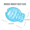 Blue Gel Mouse Wrist Rest–Clear Cute Fish Mouse Wrist Rest,