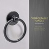 Bonsicoky 12Pcs Round Ring Drawer Pulls Matte Black Ring Handle