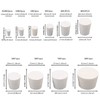 KINDPMA Pack of 22 Rubber Stoppers White Solid Rubber Stoppers