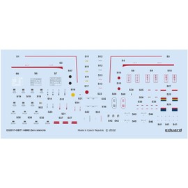 Eduard 1/32 Mitsubishi A6M2 Zero Ship Fighter Data Stencil Decal (For Tamiya) Plastic Model Decal EDUD32017