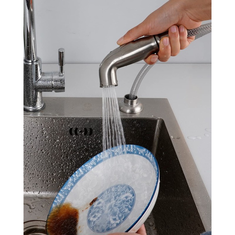 Universal Kitchen Sink Spray Attachment/Hose/Holder Set, Kitchen Side Sprayer Compatible