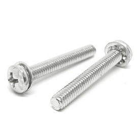 (500 Pieces) #8-32x1/4" 410 Stainless Steel Internal Tooth Sems Phillips Pan Head Machine Screws
