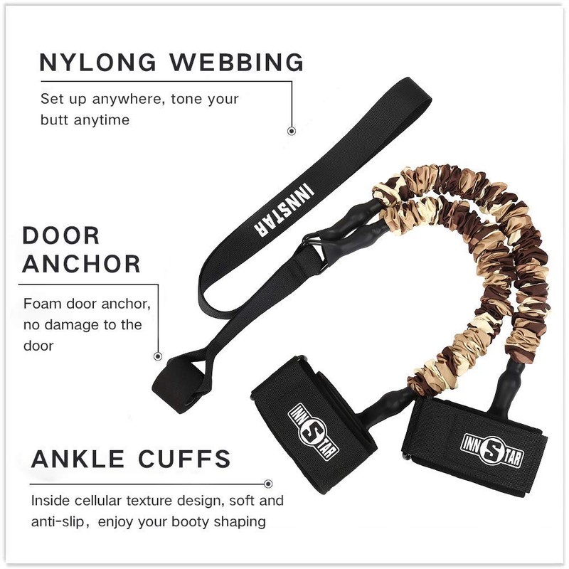 INNSTAR Booty Resistance Band Glute Cord Cable Machine for Hip