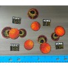Basketball and Score Board Iron on Fabric Appliques Pre-Cut