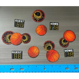 Basketball and Score Board Iron on Fabric Appliques Pre-Cut