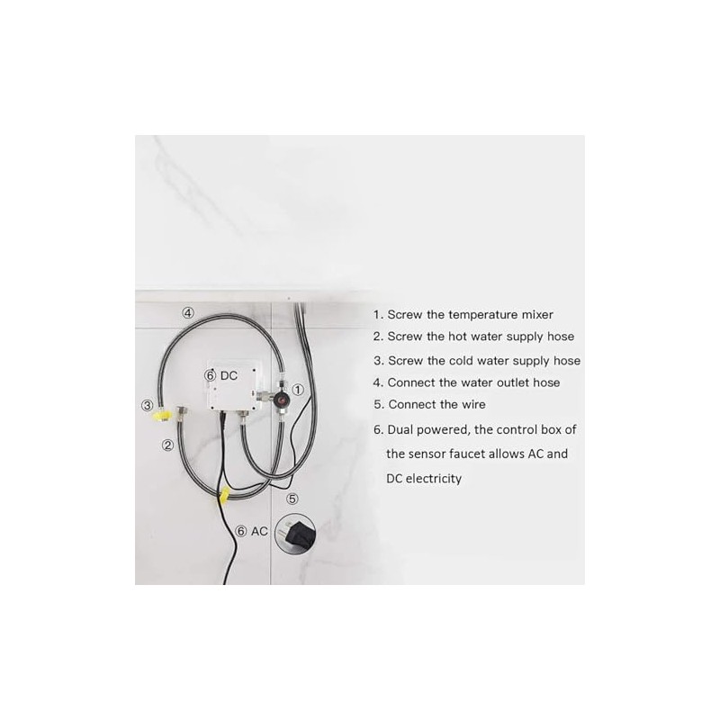 Automatic Sensor Control Box Dual Powered for Touchless Bathroom Faucet