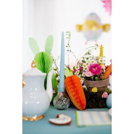 XL Large Easter Bunny Easter Eggs Decoration Easter Honeycomb Ball Honeycomb Balls Made of Cardboard Colourful Easter Decoration for Hanging or Standing Green Easter Bunny