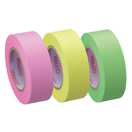 ヤマト 付箋 メモック ロールテープ 詰替え用 3巻 ローズ レモン ライム 15mm×10m RK-15H-B
