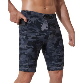 Arcweg Mens Jammers Competitive Swimwear Jammers Quick Dry Compression Mens Swimming Jammers Swimming Trunks with Zipper Pockets Camouflage S