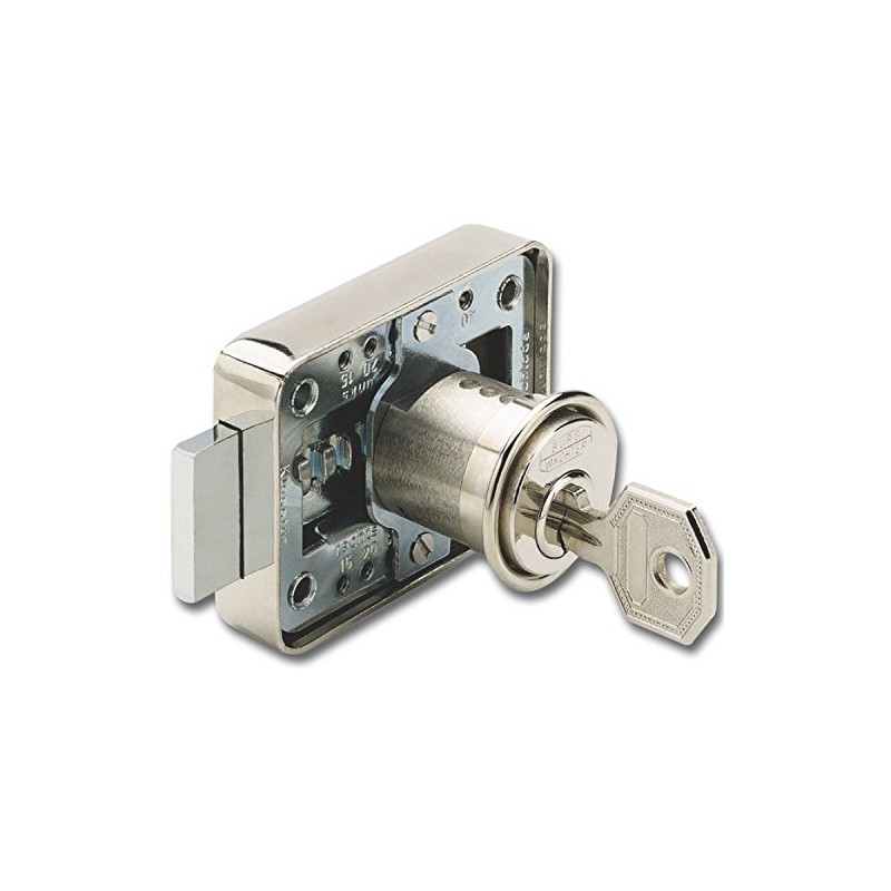 Burg Wächter MZ 23 Cylinder Cupboard Lock mm, nickel-plated brass,