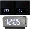 Projection Alarm Clock USB Rechargeable White Light Snooze Function Adjustable
