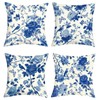 Joymaison 40x40 Pack of 4 Chinoiserie Flower Throw Pillow Cushion