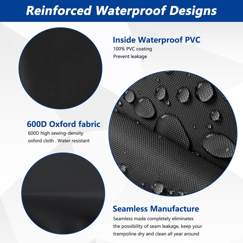 Mini Trampoline Cover Waterproof, 40" Dia x 3" H