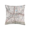 Casper WY Map (1988) Throw Pillow