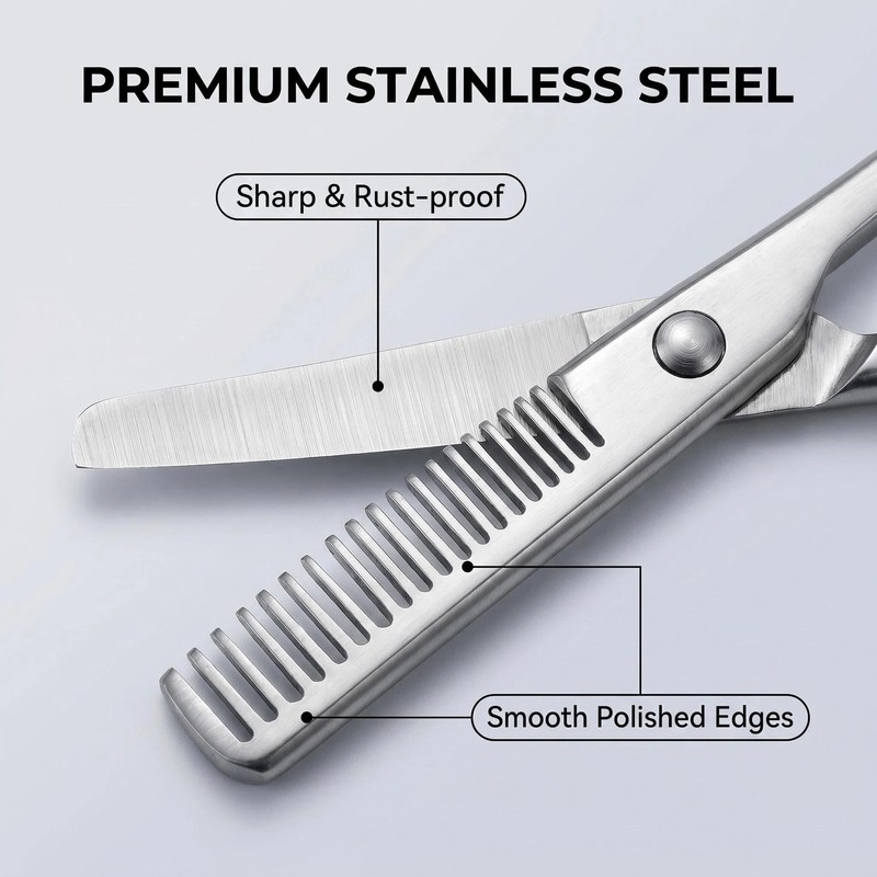 Stainless Steel Eyebrow Scissors with Comb,QIANSSE Precision Eyebrow Trimmer Brow