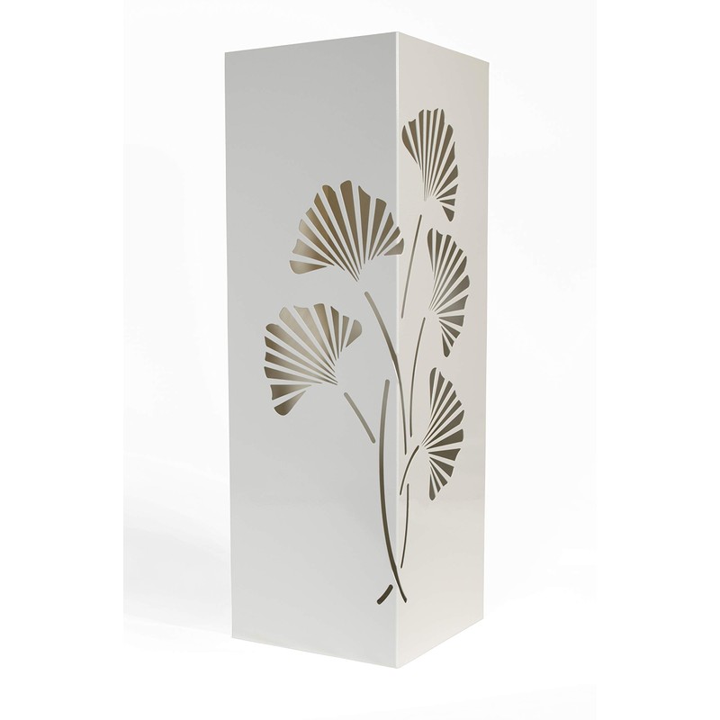 Mango Steam White Tall 21.75" Japanese Ginkgo Leaf Umbrella/Cane/Walking Stick