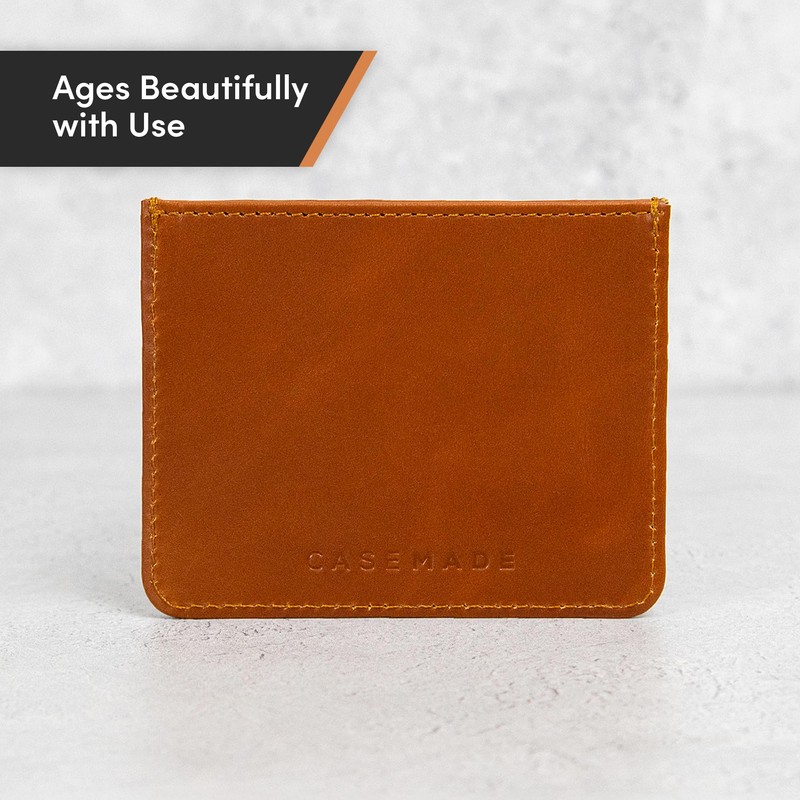 Casemade Real Leather Card Holder Slim Wallet Leather Minimalist Wallet