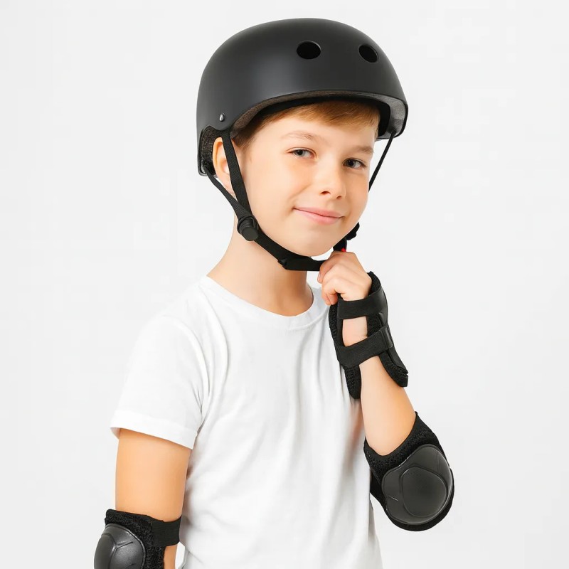 7pcs Kit De Protección De Patín Niños Con Casco Rodillera
