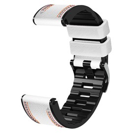 Fleshy Leaf 22mm Tricolor Band Bracelet Strap Compatible for Garmin Fenix 7,Fenix 6,Fenix 6 Pro,Fenix 5,Fenix 5 Plus,Approach S60 S62,Forerunner 935 945,Quick Release Strap Wristband (white)