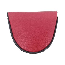 RiToEasysports Golf Putter Cover, Golf Mallet Putter Cover Mini Headcover Club Head Cover Only for Center Shaft Putter (Red)