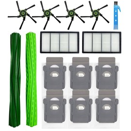 Theresa Hay Replacement Parts for iRobot Roomba s9+ s9 Plus (9550) s9(9150) Robot Vacuum Cleaner Accessories Kit 14 Packs 1 Set of Roller Brushes, 2 Filters, 4 Side Brushes, 6 Dust Bags