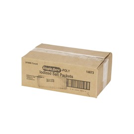 Single Serv Flat Salt Packets (Poly Bags) - 0.6 Gr, 1000Count (Pack of 3)