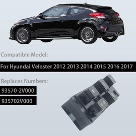 Peintu Master Power Window Switch 935702V000 Compatible with Hyundai Veloster 2012 2013 2014 2015 2016 2017,Rplace 93570-2V000