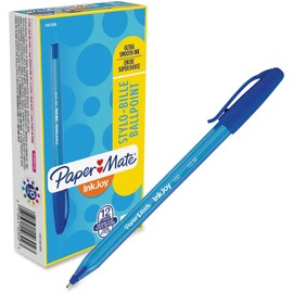 Paper Mate Inkjoy Ballpoint Pens, 1.0mm, Blue, Box of 12