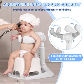 Foldable Baby Shower Stand, Anti-Slip Baby Shower Standing Support, Adjustable Baby Shower Stand, Soporte para Bañera de Bebé, Baby Bathtub with Stand Ideal Gift for Infants 6-36 Months (Grey)