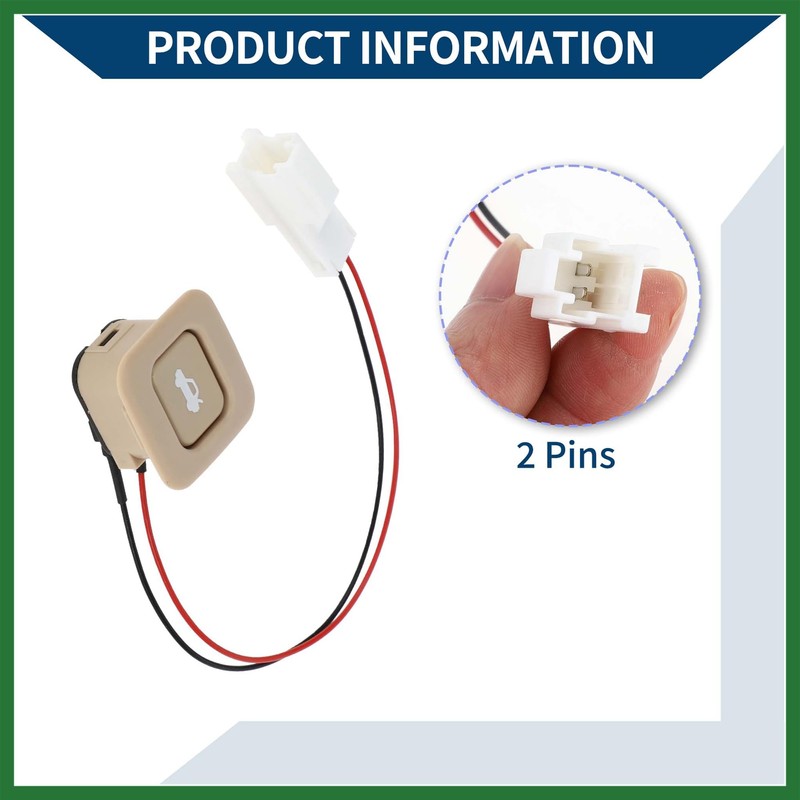 Motoforti No.935552H0004W Trunk Lid Lock Release Push Button Handle Switch