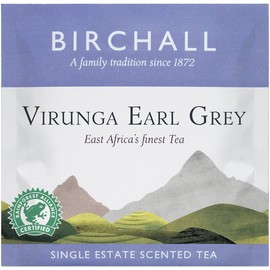 Birchall Tea Bags, Virunga Earl Grey Tea, Afternoon Black Tea Bursting with Full Flavour, Perfect Vegan Gifts, 20 Enveloped Plant-Based Prism Tea Bags